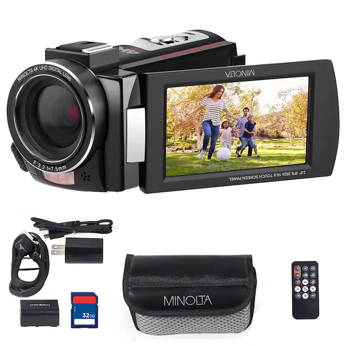 リモコン付属! ビデオカメラ Kenuo 2400万画素 赤外線ナイトビジョン Amazon | Minolta MN4K25NV 4K Ultra HD 30MP ナイトビジョンビデオ